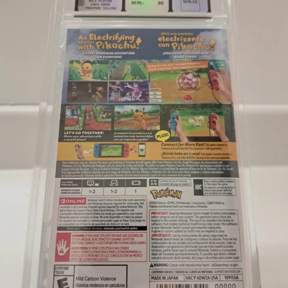 Brand New Sealed Nintendo Switch Pokemon Let's Go Pikachu Graded ESG 93